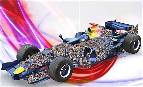 Уникальная раскраска Red Bull