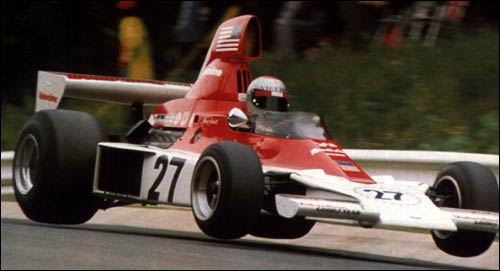 Марио Андретти за рулем Parnelli VPJ4 на Гран При Германии 1975 года
