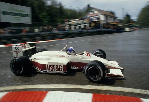 Arrows A10 под управлением Дерека Уорика на Гран При Бельгии 1987 года 