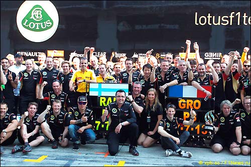 Lotus F1 празднует 2-е и 3-е место в Гран При Германии 2013