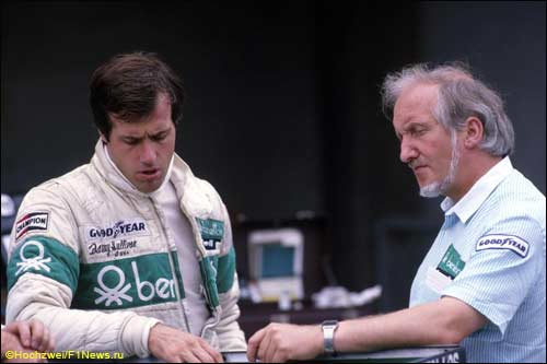 Морис Филипп с пилотом Tyrrel Дэнни Саливаном (1983 год)