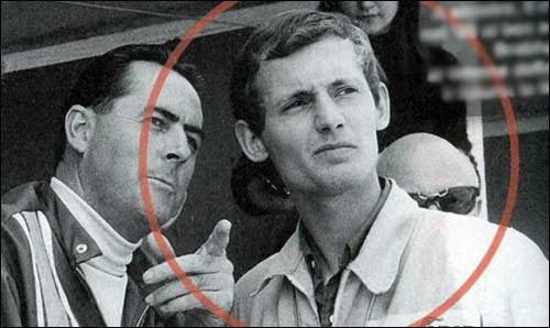 Старший механик Рон Деннис с Джеком Брэбэмом. 1969-71 гг.