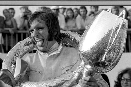 Эмерсон Фиттипальди на подиуме Гран При Австрии 1972 года