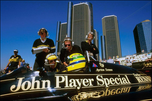 Айртон Сенна перед стартом Гран При Детройта, 1986 год