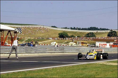 Нельсон Пике выигрывает Гран При Венгрии 1987 года