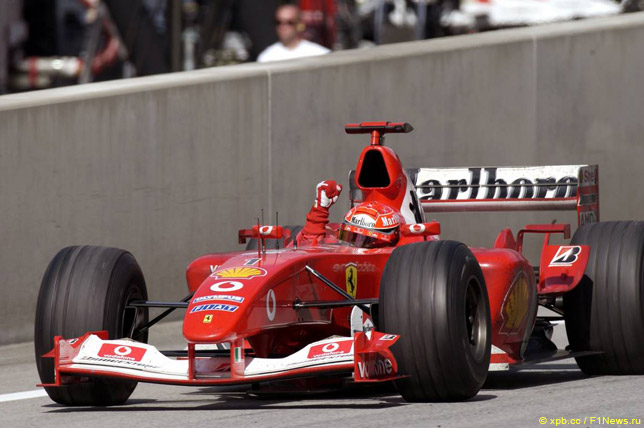 Михаэль Шумахер на Гран При Австрии 2003 года