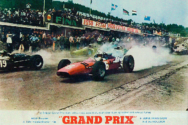 Один из постеров фильма «Гран При», на котором изображён старт Гран При Бельгии