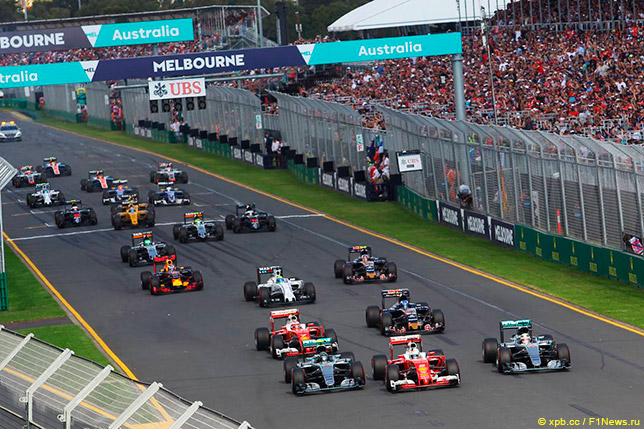 Старт Гран При Австралии 2016 года
