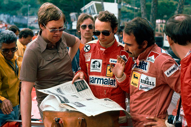 Ники Лауда и Клей Регаццони на Гран При Монако 1976 года