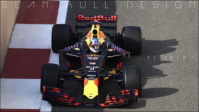 Как могла бы выглядеть новая машина Red Bull Racing. Изображение Sean Bull Design