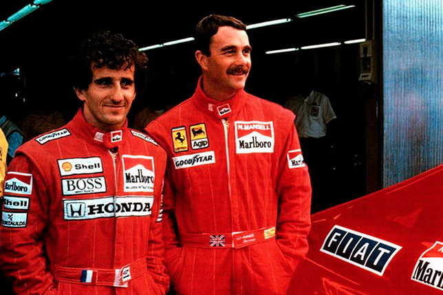 Ален Прост (McLaren) и Найджел Мэнселл (Ferrari)
