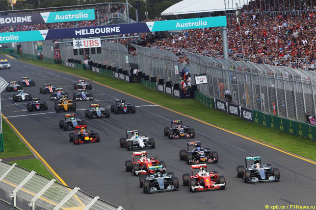 Старт Гран При Австралии, 2016 год