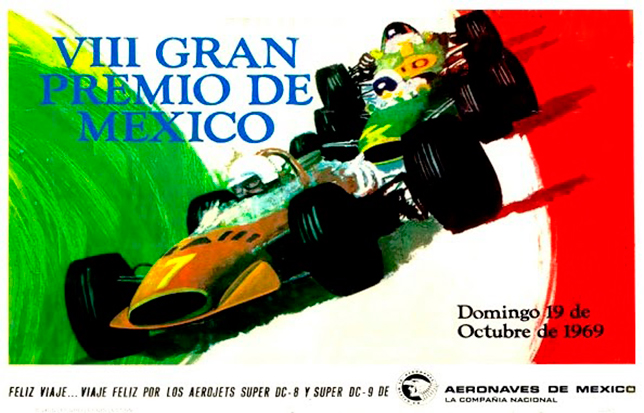 Официальный постер Гран При Мексики 1969 года