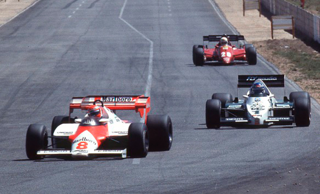 Ники Лауда, Нельсон Пике и Рене Арну на Гран При ЮАР 1984 года