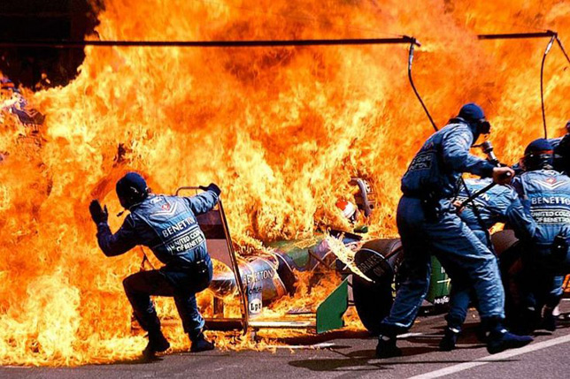 Пожар на пит-стопе Йоса Ферстаппена, Гран При Германии 1994 года