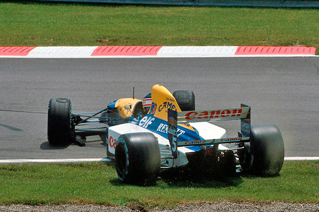 Вылет Найджела Мэнселла на Гран При Канады 1992 года. Фото Williams