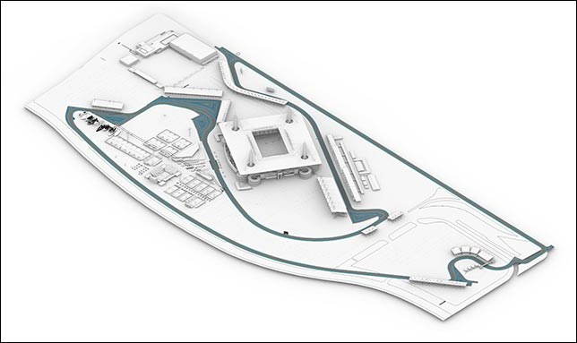 Схема трассы на территории стадиона