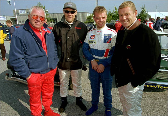 Четверо датских гонщиков. Том Белсо, Джон Нильсен, Ян Магнуссен и Том Кристенсен. Foto: Lars R&#248;nb&#248;g