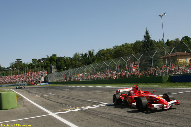 Михаэль Шумахер последний на данный момент победитель гонки Формулы 1 в Имоле, 2006 год