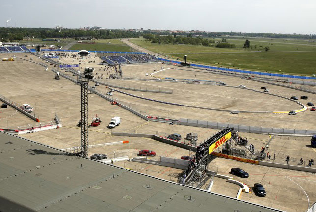 Сооружение трассы Формулы E на территории аэропорта Темпльхоф