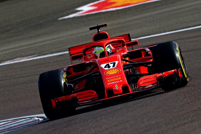 Мик Шумахер на тестах во Фьорано за рулём SF71H, фото пресс-службы Ferrari