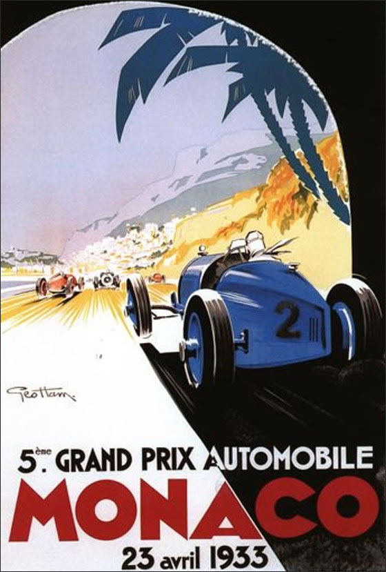 Постер Гран При Монако 1933 года