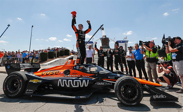 Пато О'Вард, победитель Гран При Дейтройта, фото пресс-службы Arrow McLaren SP