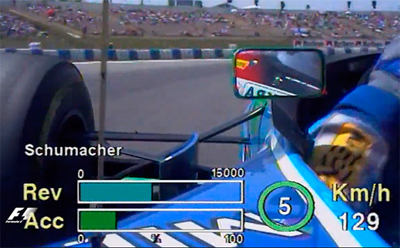 Скриншот трансляции Гран При Испании 1996 года