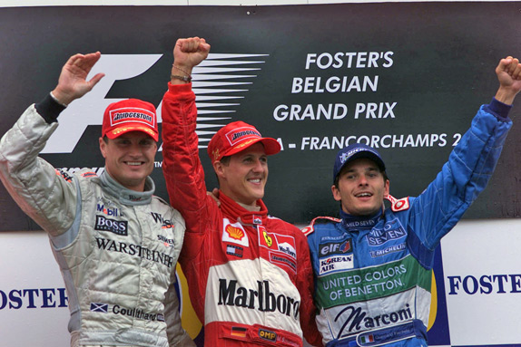 Подиум Гран При Бельгии 2001 года
