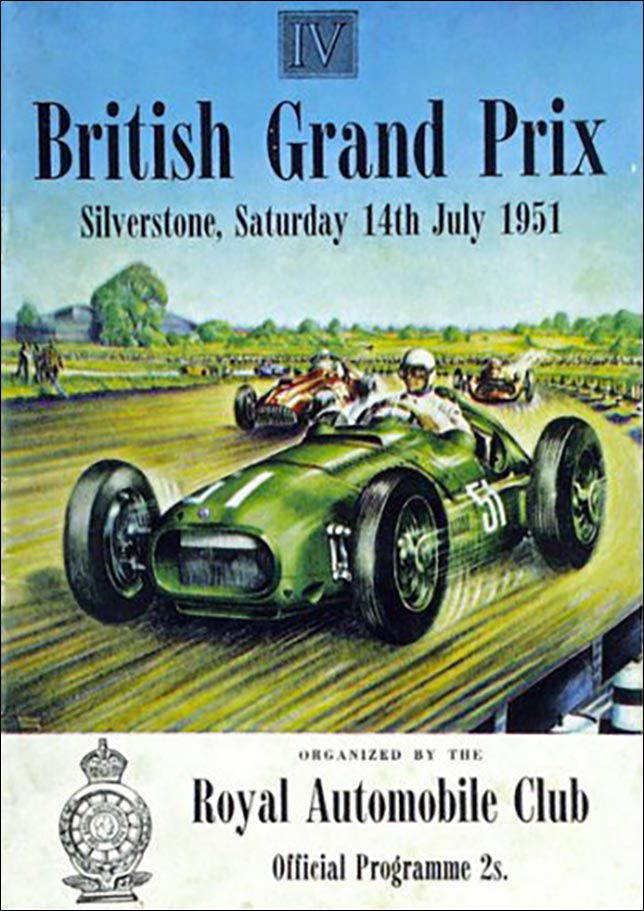 Афиша Гран При Великобритании 1951 года