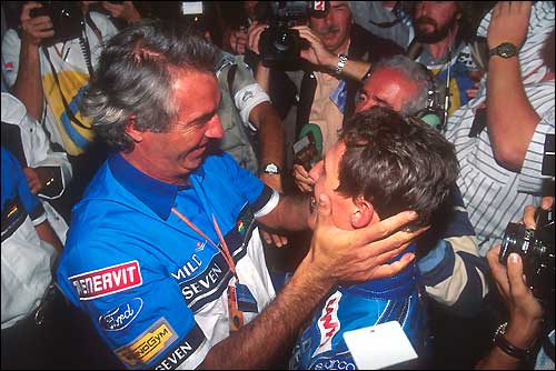 Гран При Австралии'94: Флавио Бриаторе и Михаэль Шумахер