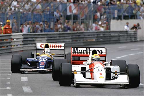 Гран При Монако'92: Айртон Сенна и Найджел Мэнселл