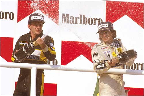 Гран При Венгрии'86: Айртон Сенна и Нельсон Пике