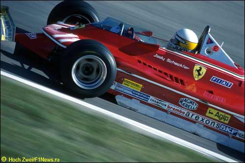 Джоди Шектер за рулем Ferrari 312T4, 1979 год