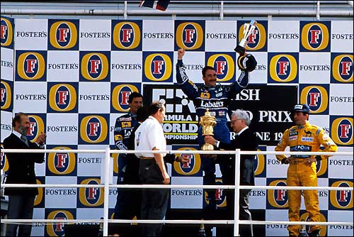 Подиум Гран При Великобритании'92