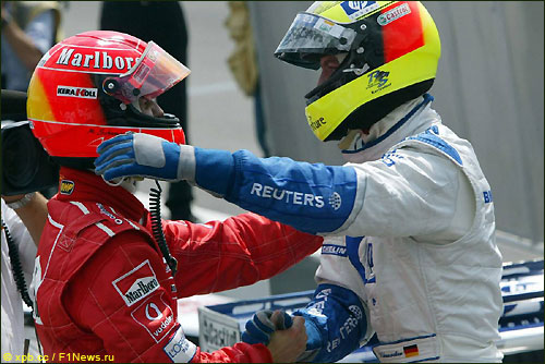 Михаэль и Ральф Шумахеры на Гран При Германии