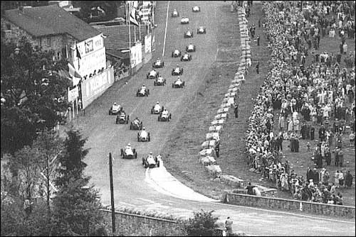 Старт Гран При Бельгии 1952 года