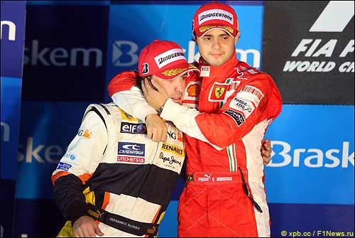 Фернандо Алонсо и Фелипе Масса - будущие напарники? Гран При Бразилии, 2009 год