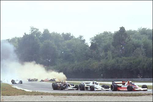 Авария на первом круге Гран При Италии'78