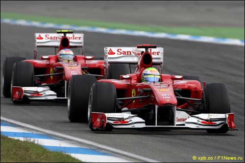 За использование командной тактики на Гран При Германии команду Ferrari оштрафовали на 100 тысяч долларов