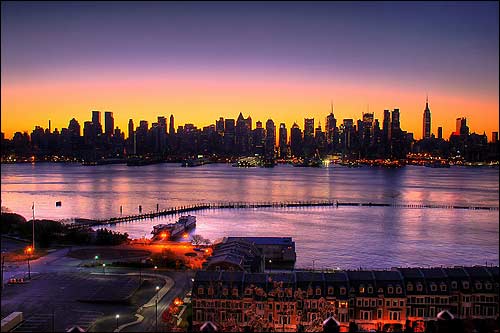 Вид на Манхэттен, открывающися из Западного Нью-Йорка
