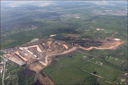 Вид на строящийся техасский автодром с воздуха (фото Circuit of the Amercas)