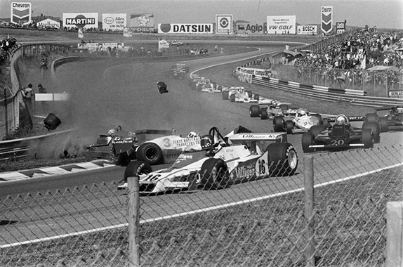 Авария Пирони и Патрезе на старте Гран При Нидерландов 1978 года