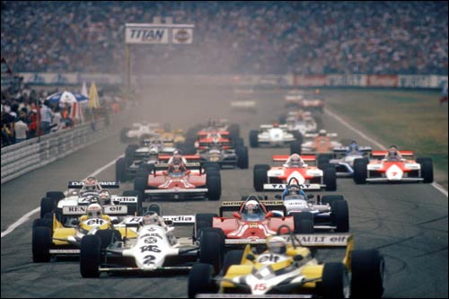 Ален Прост лидирует на старте Гран При Германии 1981 года