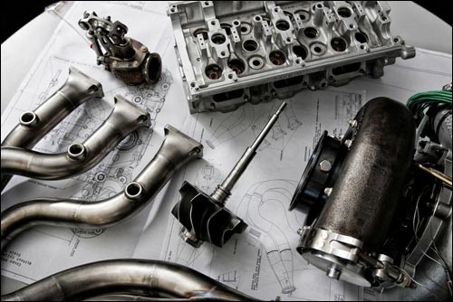 Элементы турбомотора Формулы 1 Renault 2014 года. Фото Renault Sport