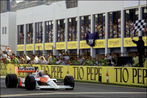 Ален Прост выигрывает Гран При Испании 1988 года