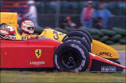 Найджел Мэнселл (Ferrari) и Нельсон Пике (Lotus), 1989 год
