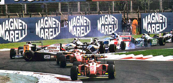 Столкновение Херберта и Ирвайна на старте Гран При Италии