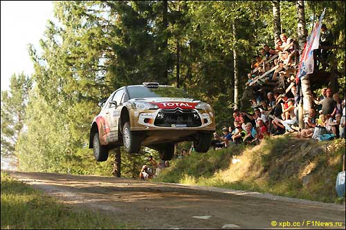 Крис Мик на трассе Rally Finland, 2013 год