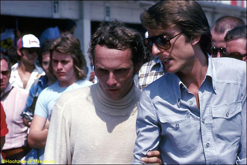 Лука ди Монтедземоло (справа) и Ники Лауда, 1976 год